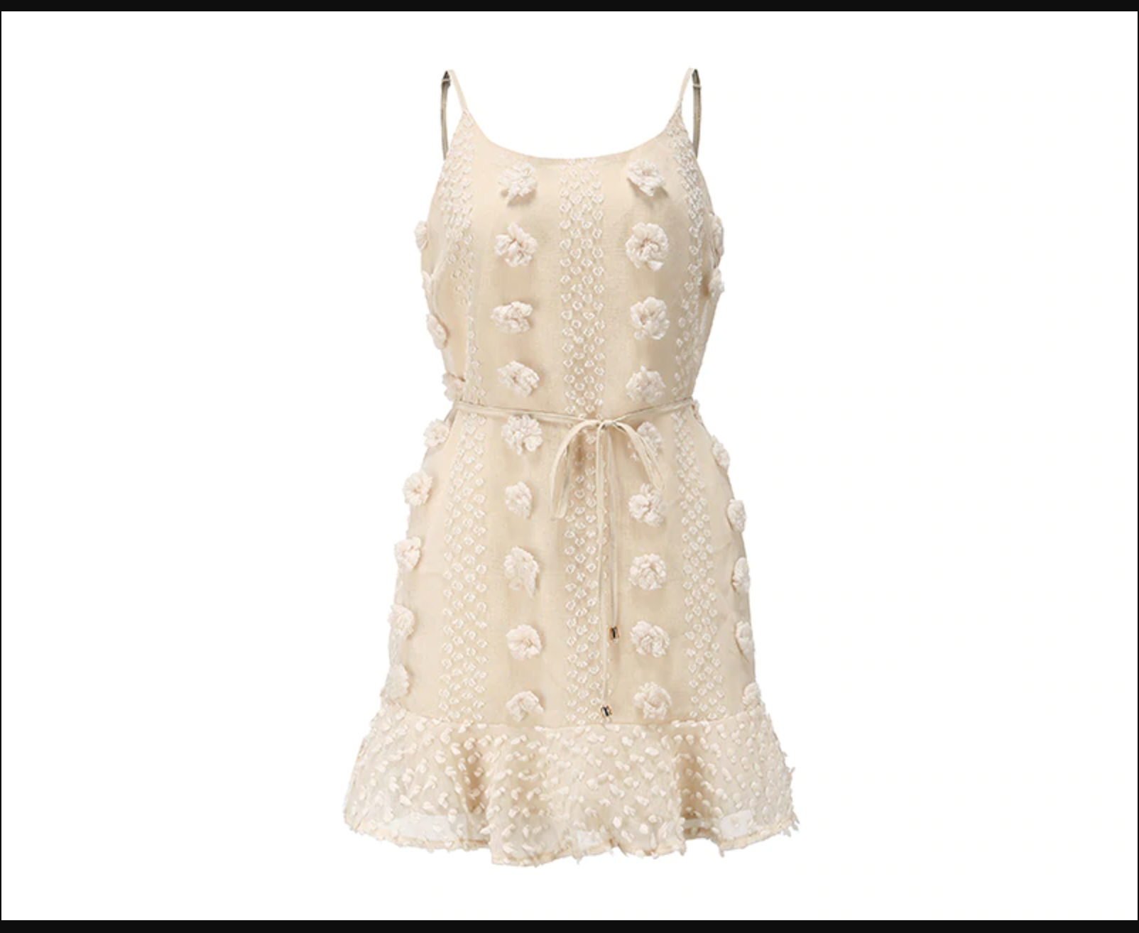 Ruffle Beige Dress