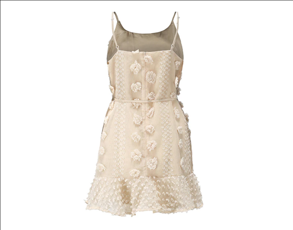 Ruffle Beige Dress