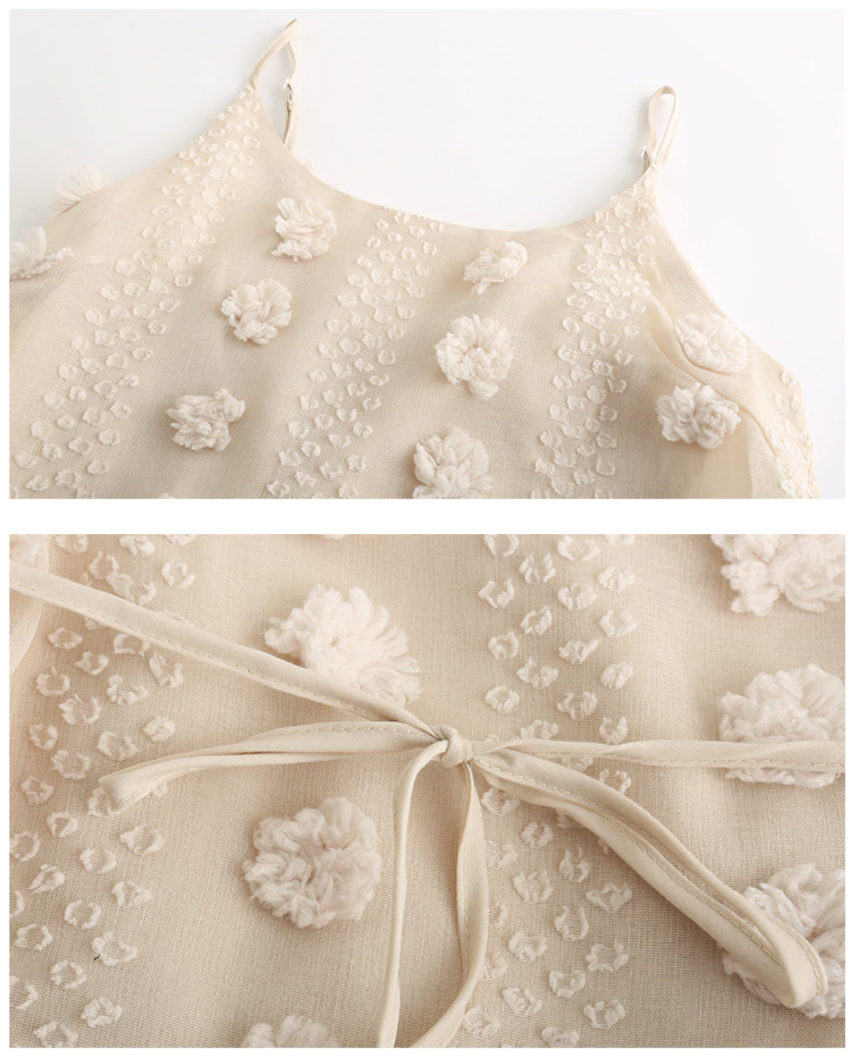 Ruffle Beige Dress