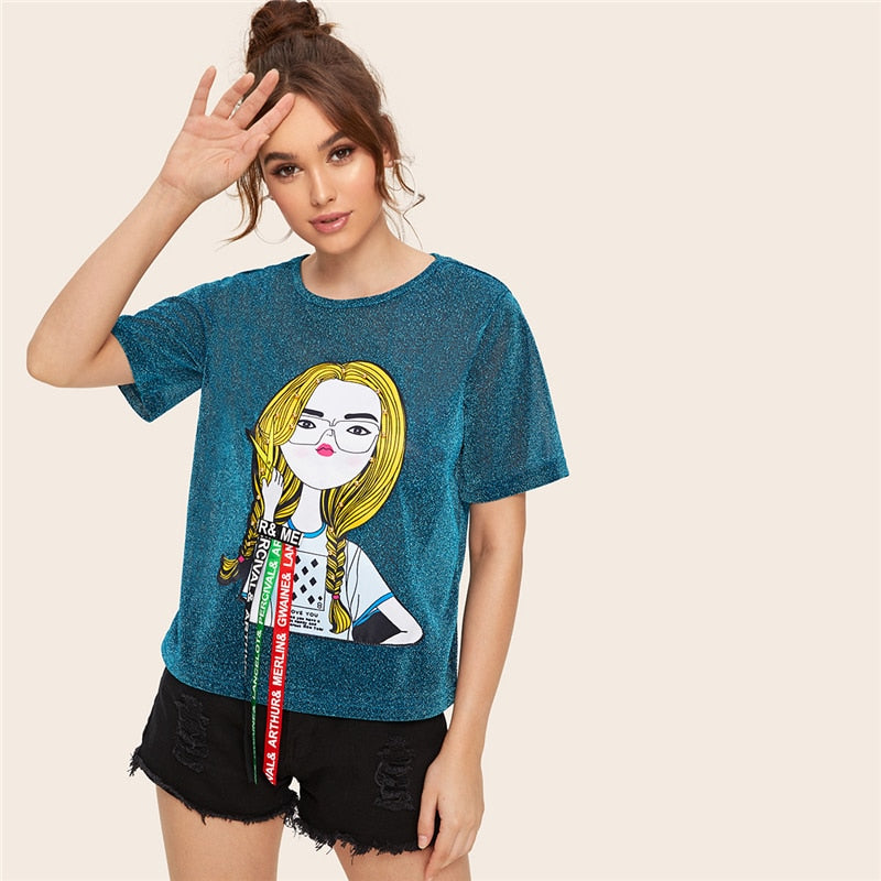 Turquoise tee