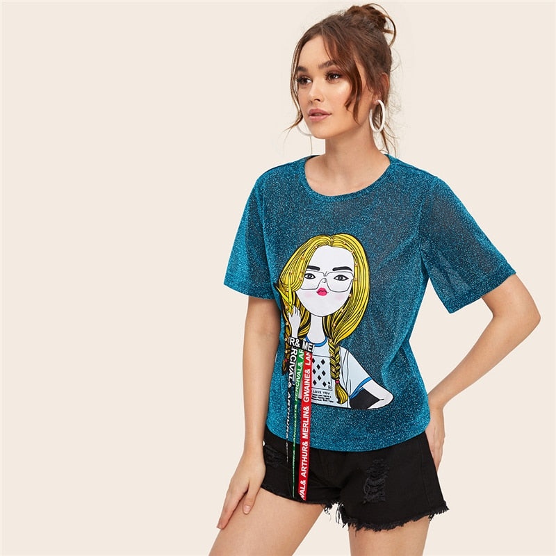 Turquoise tee