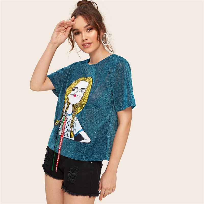 Turquoise tee