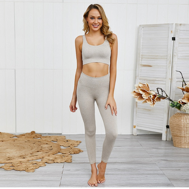 FLEX BRA & LEGGINGS SETS - BEIGE