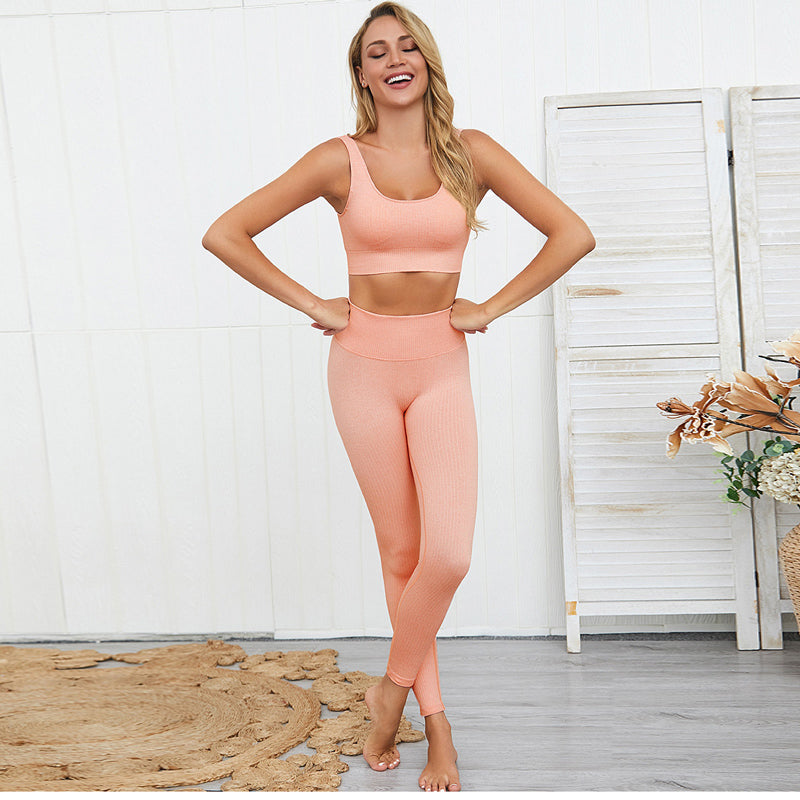 FLEX BRA & LEGGINGS SETS - PEACH