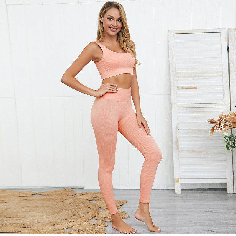 FLEX BRA & LEGGINGS SETS - PEACH