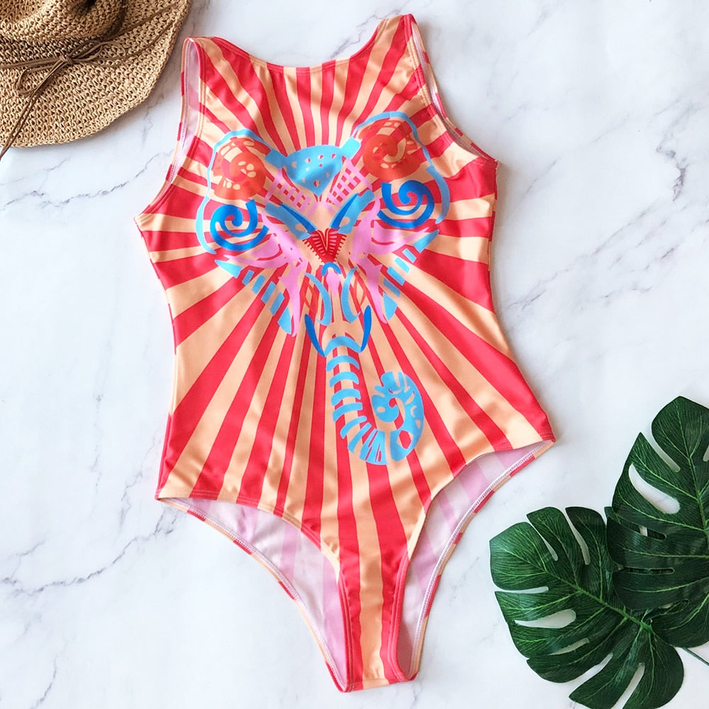 Tropical One Piece Swimsuit