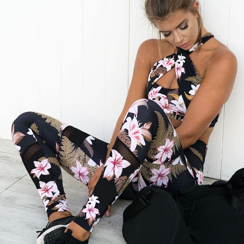 Flower BRA & LEGGINGS SET